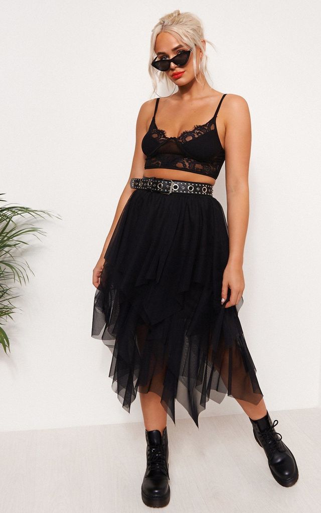 Fusta - FUSTA TULLE ASIMETRICA