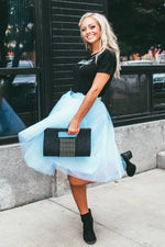 Fusta - FUSTA TULLE FIN BLEU (clos)