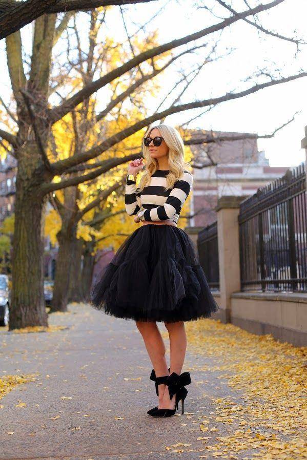 Fusta - FUSTA TULLE FIN Cu VOLANE