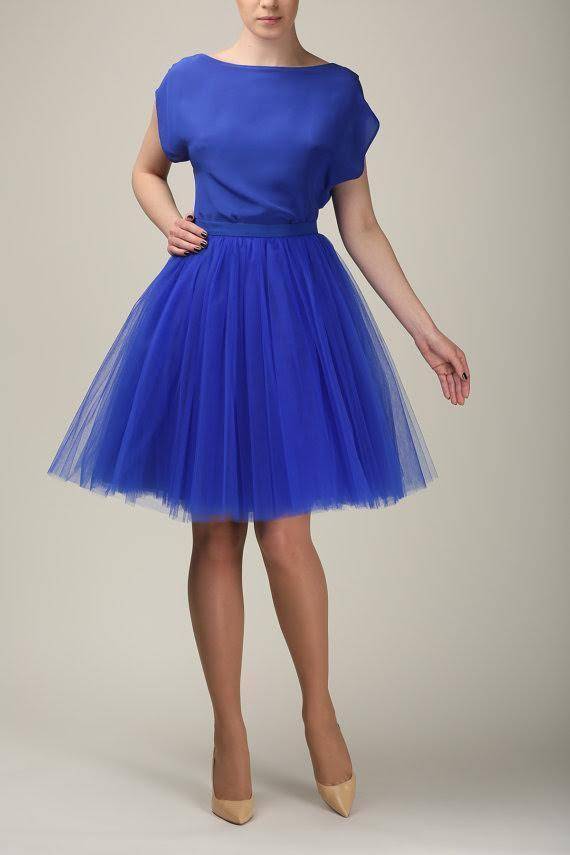 Fusta - FUSTA TULLE FIN ELECTRIC (cu Pense)