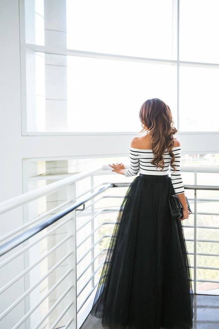 Fusta - FUSTA TULLE FIN MAXI (clos)