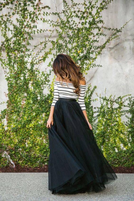 Fusta - FUSTA TULLE FIN MAXI (clos)