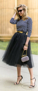 Fusta - FUSTA TULLE FIN NEGRU (clos)