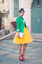 Fusta - FUSTA TULLE GALBENA (cu Pense)