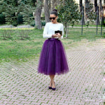 Fusta - FUSTA TULLE MOV (cu Pense)