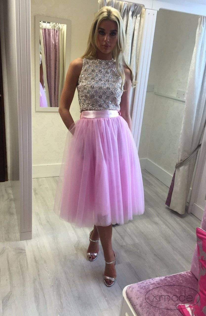 Fusta - FUSTA TULLE ROZ PAL (cu Pense)