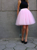 Fusta - FUSTA TULLE ROZ PAL (cu Pense)