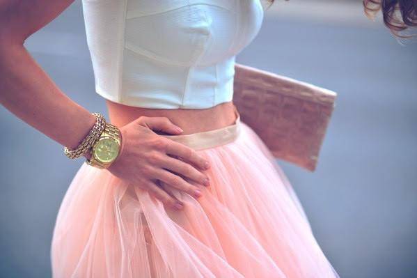 Fusta - FUSTA TULLE ROZ PRAFUIT (cu Pense)