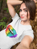 TRICOU DAMA - Tricou Dama Rainbow Lips